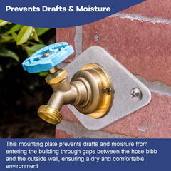 Dsyboko installed on stucco demonstrating secure outdoor faucet mounting
