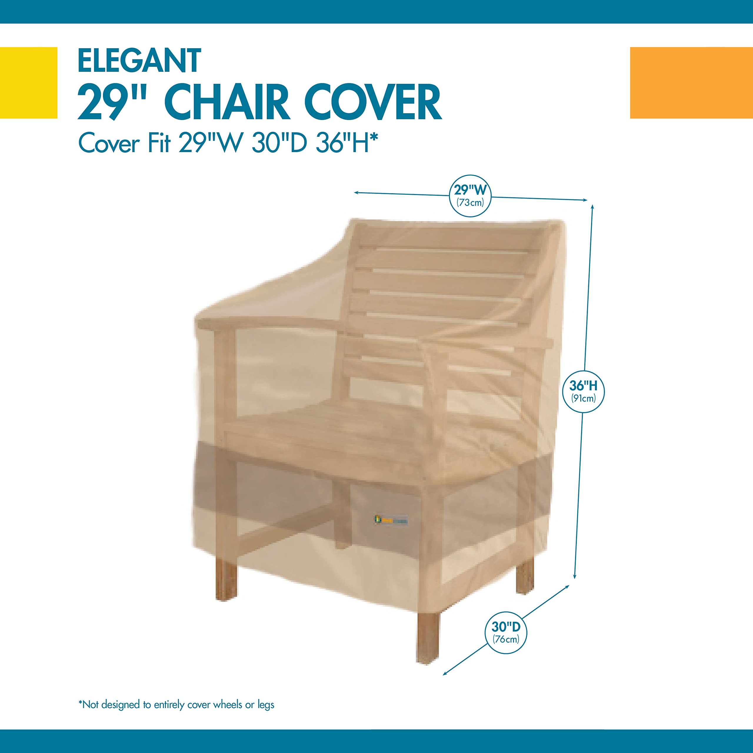 DUCKCOVERS beside standard chair showing size fit benefit