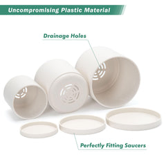 D'vine Dev detachable saucer fitting snugly to protect surfaces from runoff