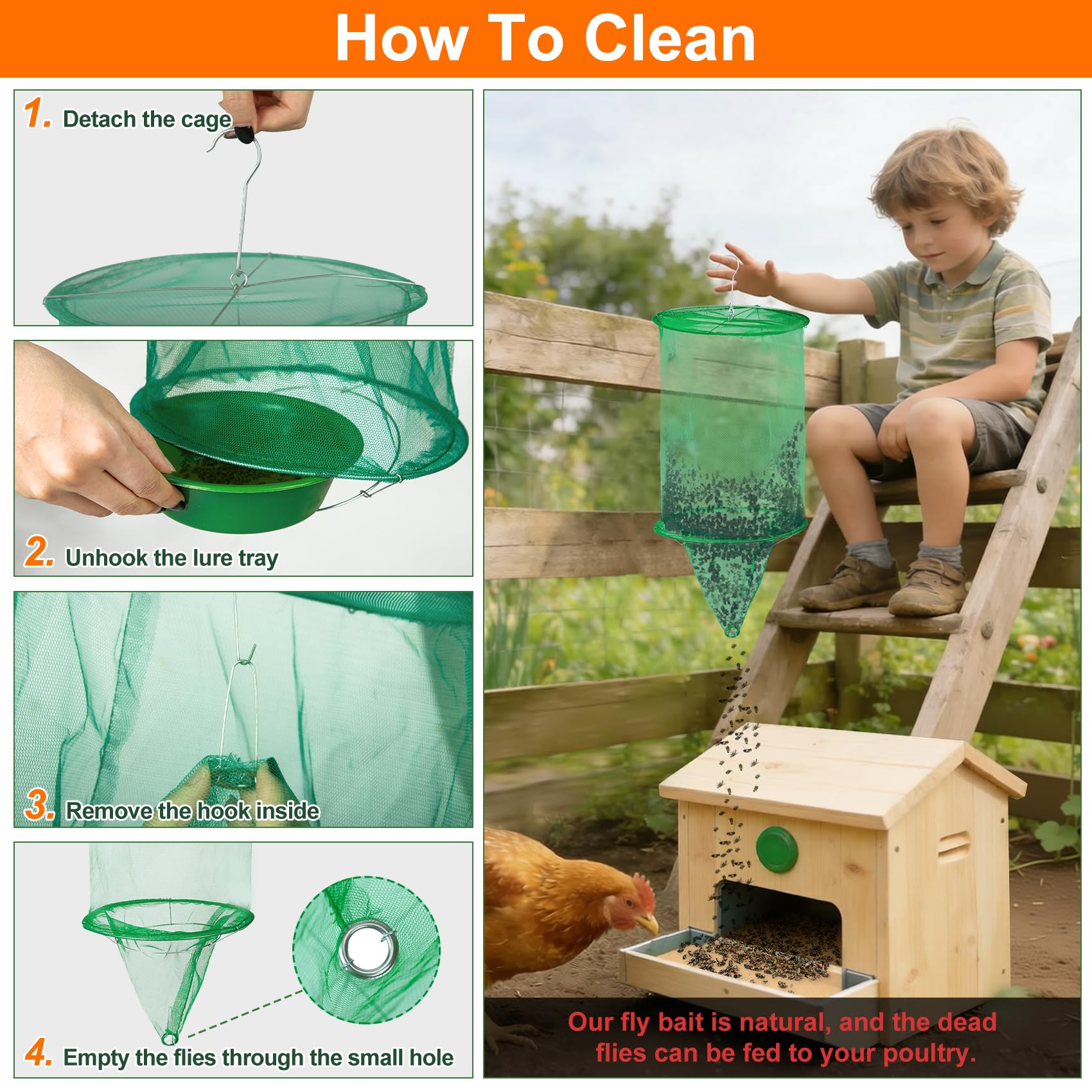 Dwcom Trap tray being emptied showing simple cleaning convenience