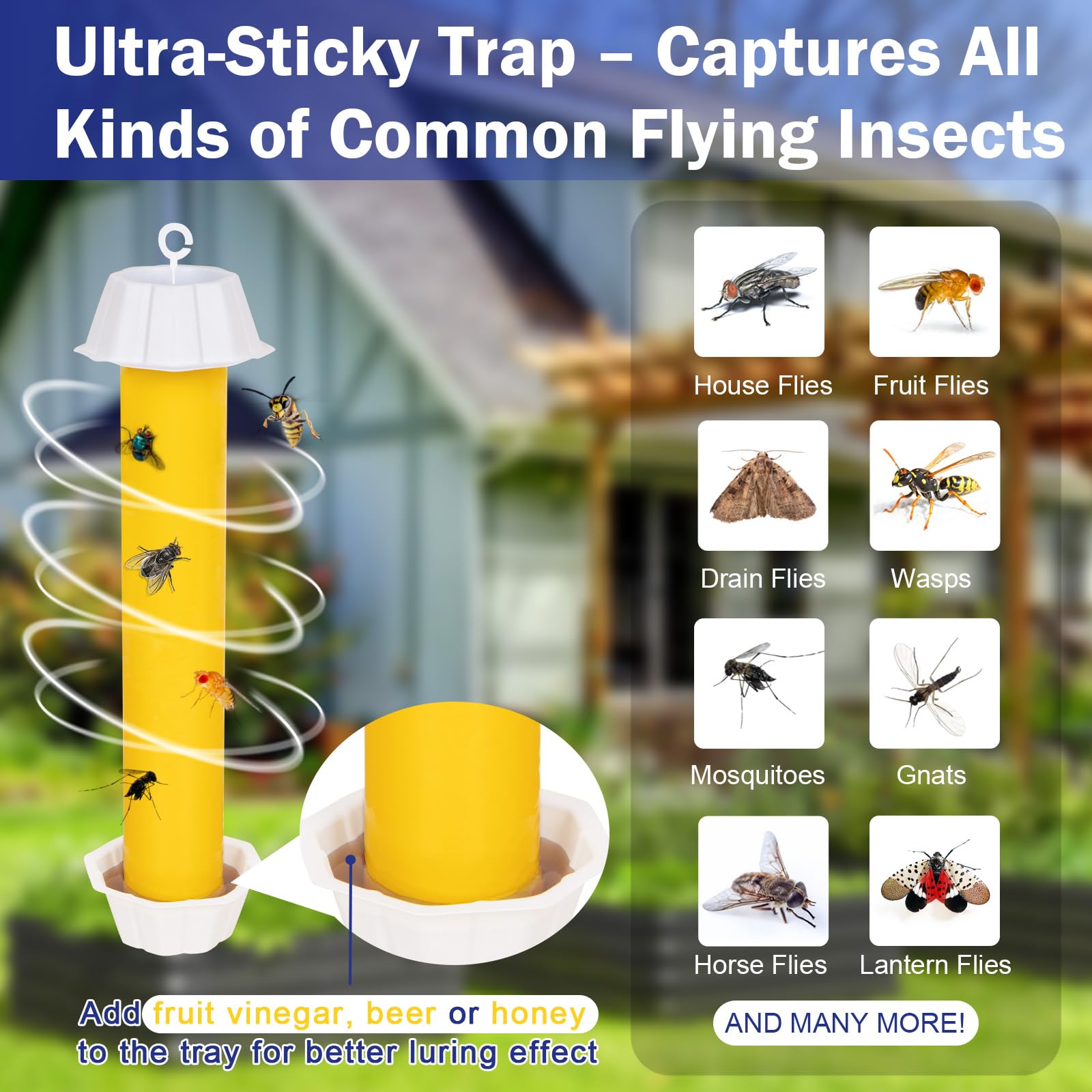 Dwcom Trap held in hand showing compact size and easy placement