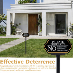 DXSIGN installed in lawn illustrating boundary marking and curb appeal benefit