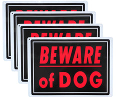 Dxyizus signs front packaging showing clear beware of dog wording and visibility