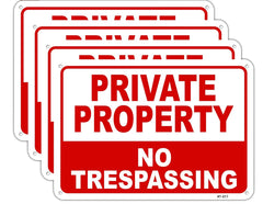 Dxyizus signs front view showing bold no trespassing message and high visibility
