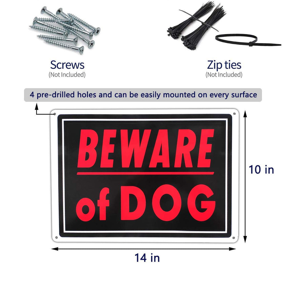 Dxyizus signs attached to chain-link fence demonstrating quick wire-tie mount