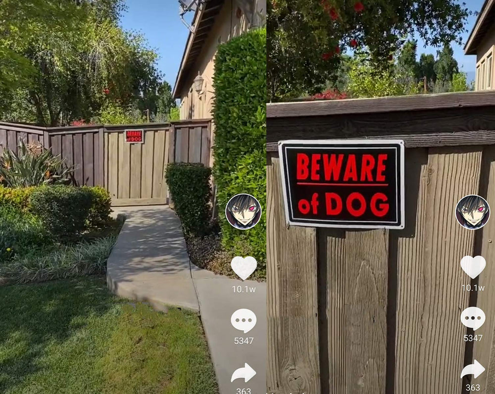 Dxyizus signs mounted on wood fence for easy homeowner installation