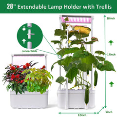 E SUPEREGROW double-layer planters showing ample space and reliable watering