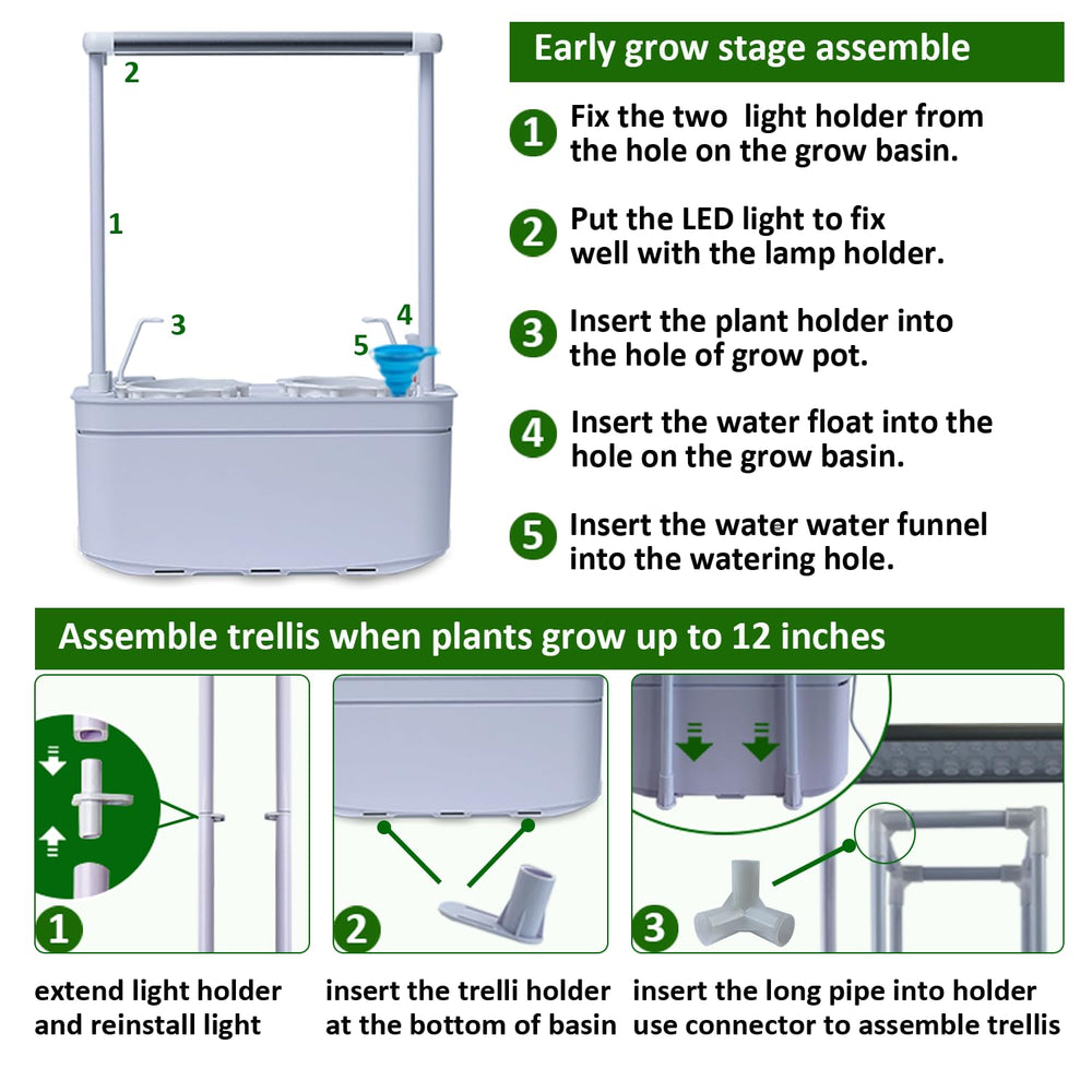 E SUPEREGROW in kitchen lifestyle setting providing fresh herbs within reach