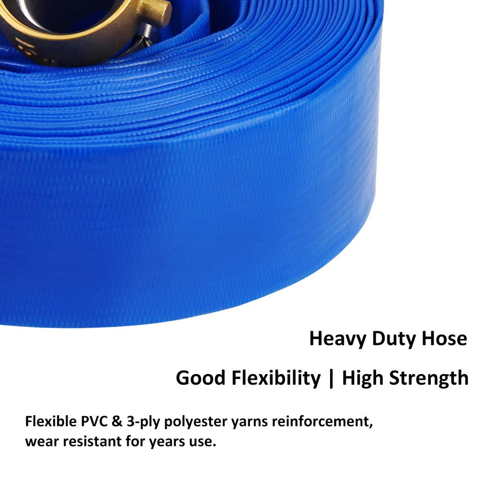 EASTRANS hose rolled flat for storage, space-saving portability benefit