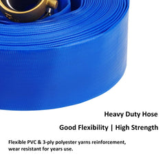 EASTRANS hose rolled flat for storage, space-saving portability benefit