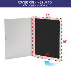 EASY-EXS door open revealing full 10x14 service opening for easy maintenance access benefit