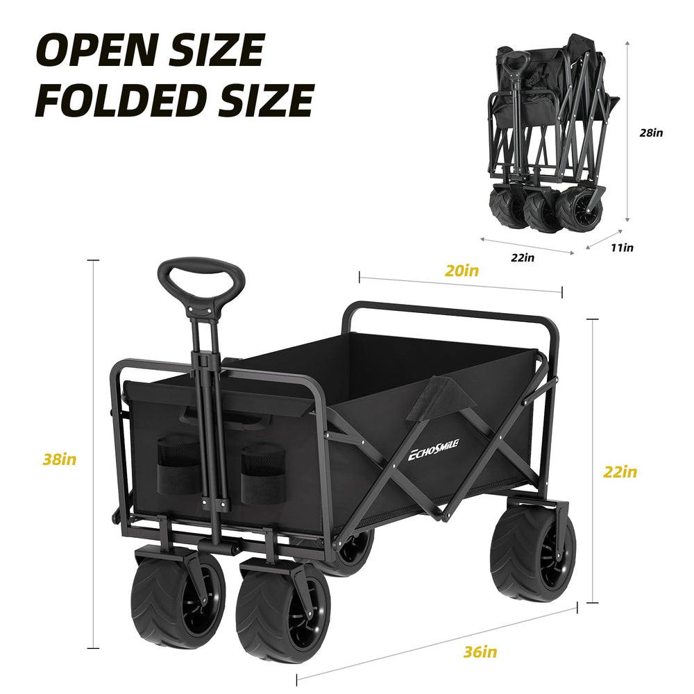 EchoSmile folded compact for easy trunk storage and transport benefit