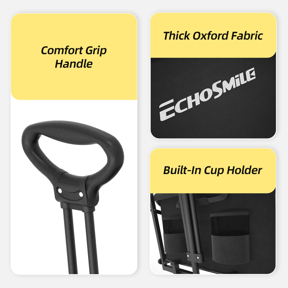 EchoSmile scale comparison with gear showing generous load space benefit