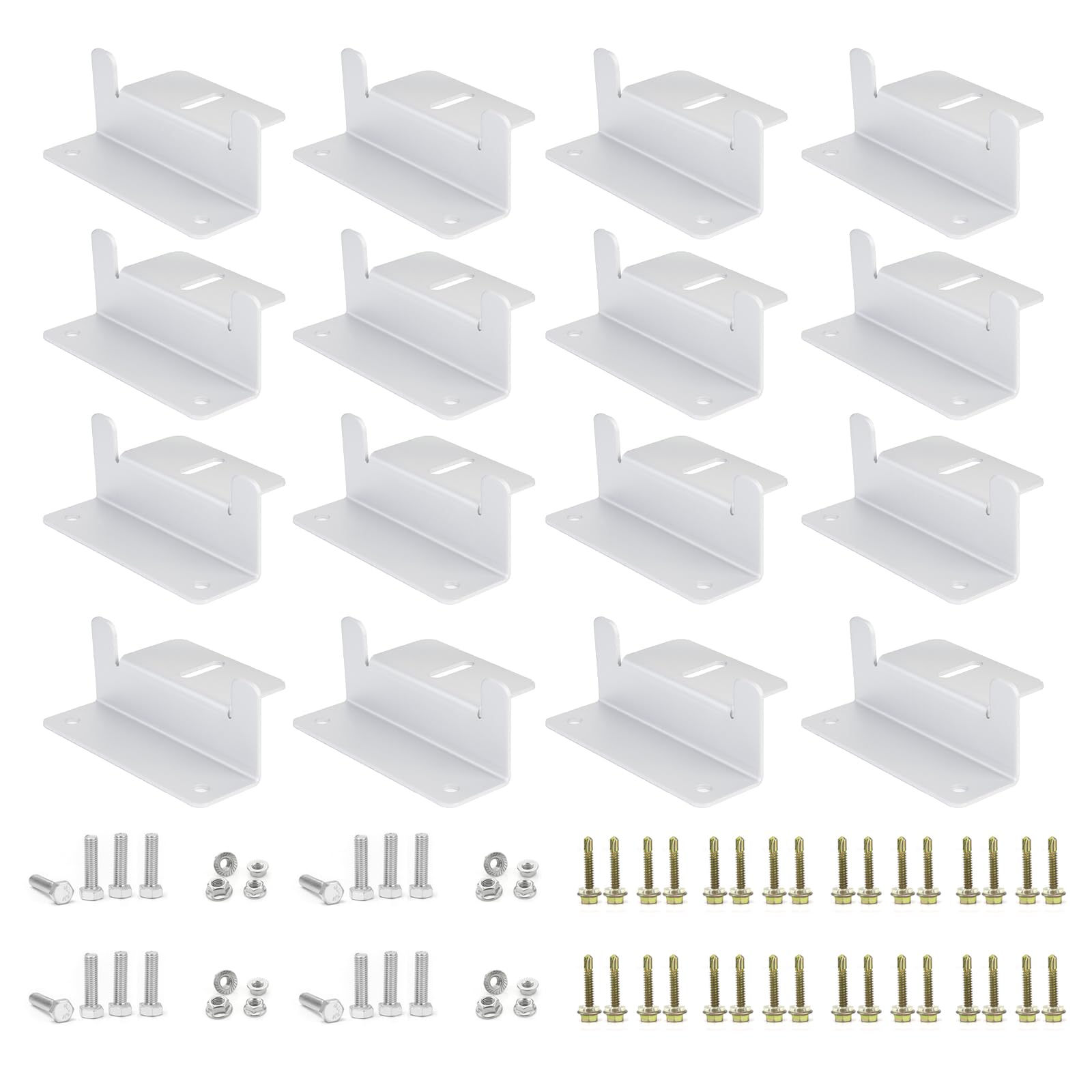ECO-WORTHY Z brackets pack front view showing included pieces and compact packaging benefit