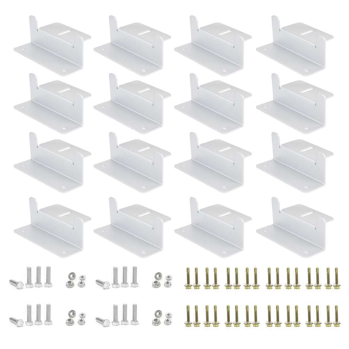 ECO-WORTHY Z brackets pack front view showing included pieces and compact packaging benefit