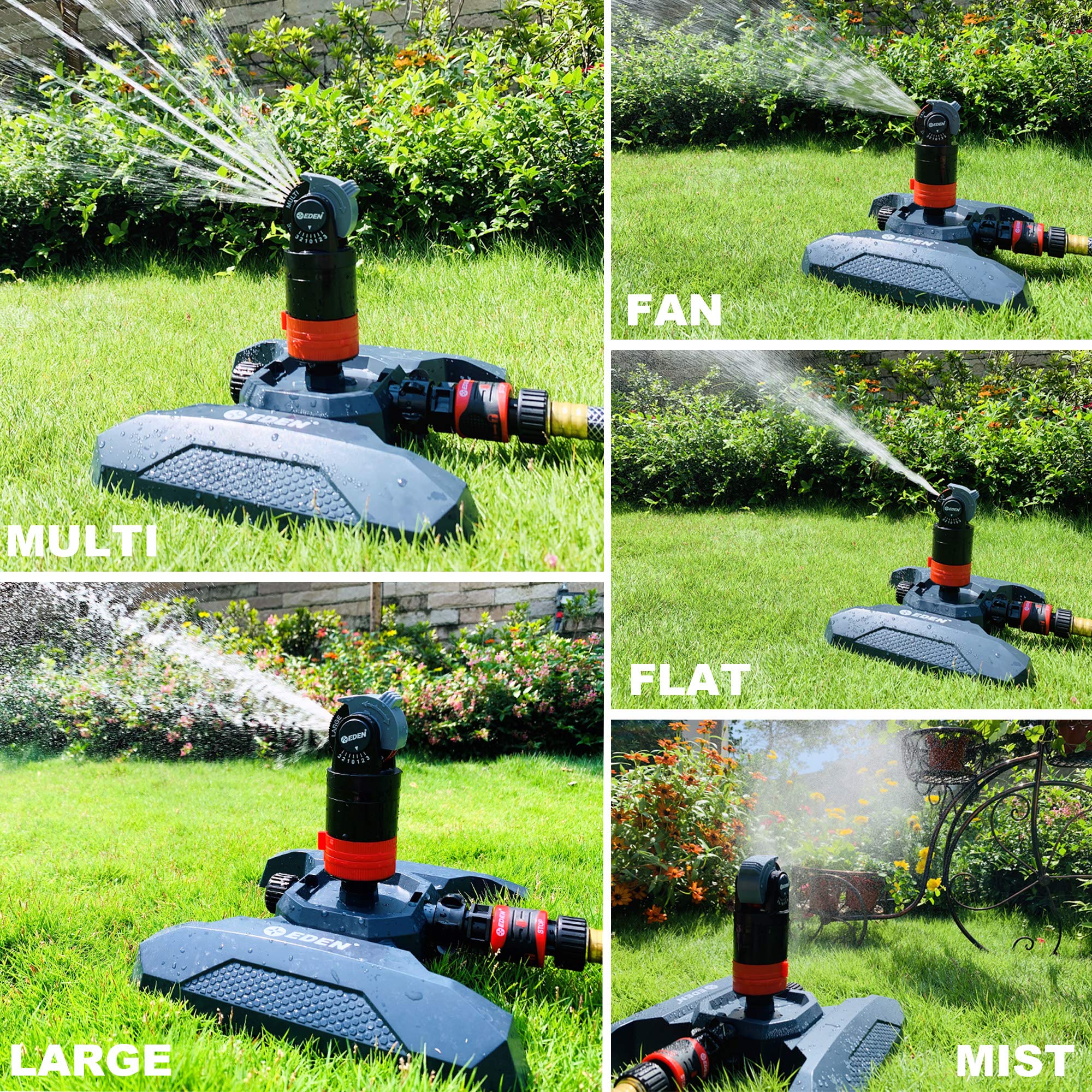 Eden misting nozzle detail highlighting gentle cooling capability