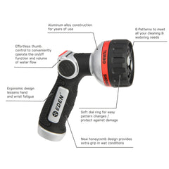 Eden nozzle honeycomb handle grip providing slip-resistant control