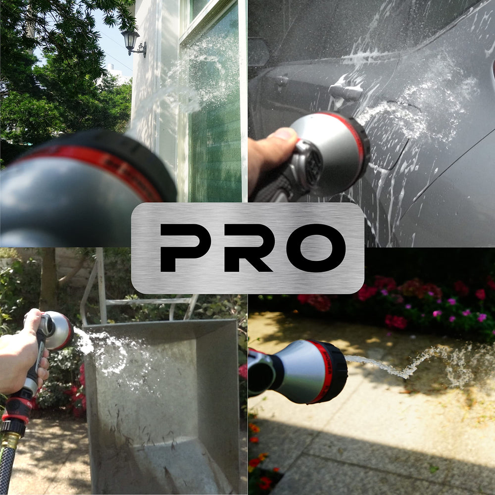 Eden nozzle watering potted plants demonstrating gentle shower benefit