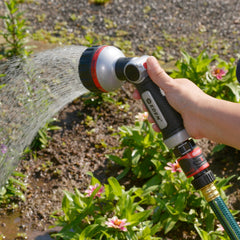 Eden nozzle swivel connection preventing hose kinks and improving durability