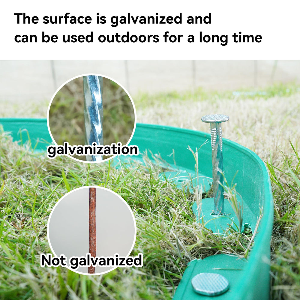 EISENSP stake pinned through artificial turf showing edge stability benefit