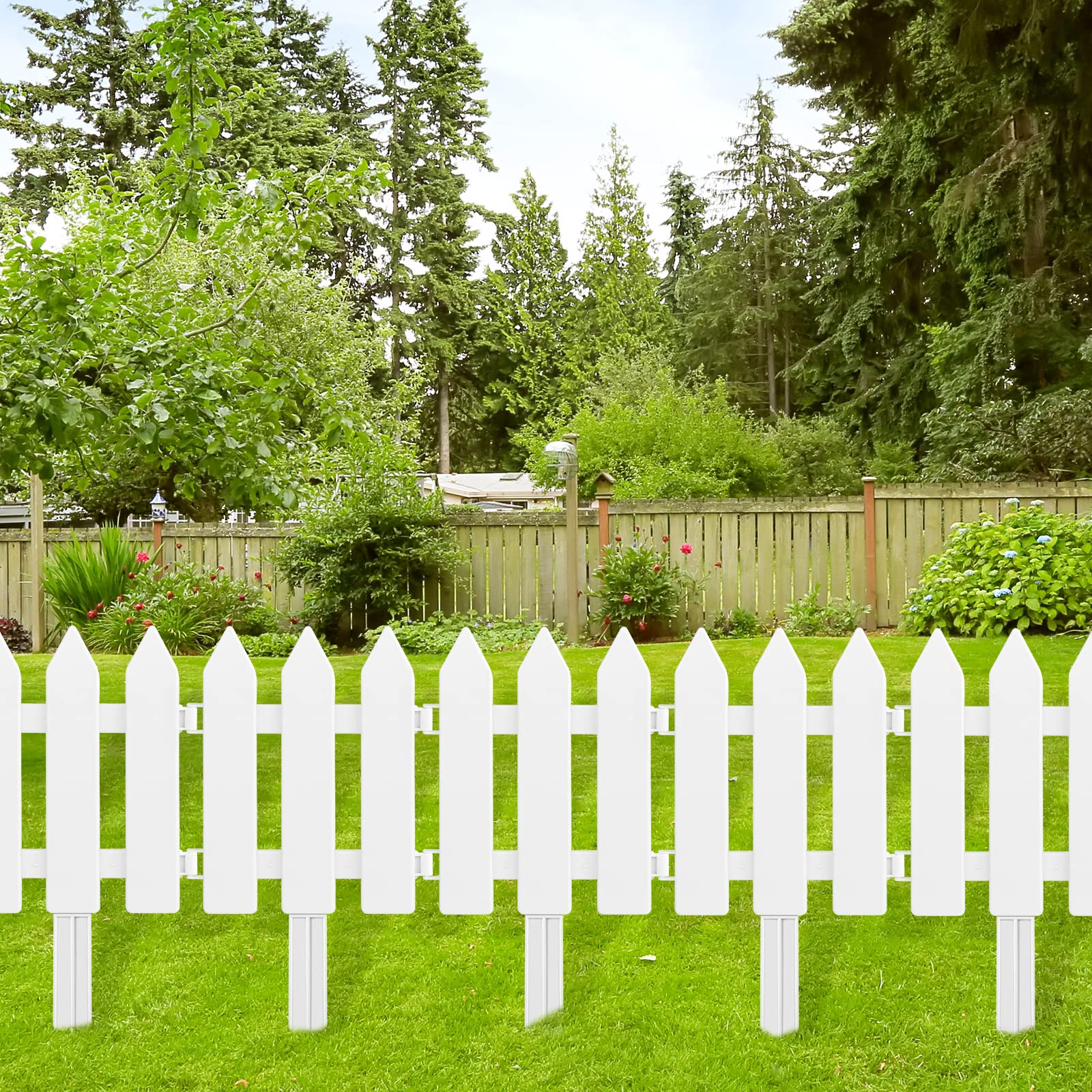 ELECLAND straight edge fence along lawn showing crisp separation and control