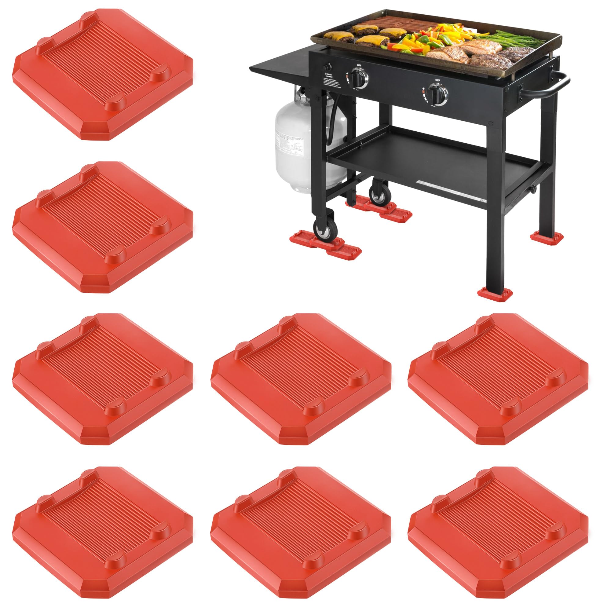 ElectricWise front view of orange shims showing clear fit and quick leveling benefit