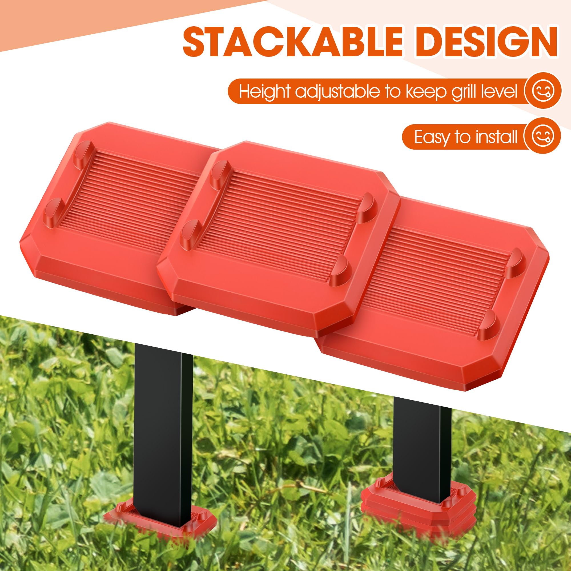 ElectricWise shim placed under griddle leg demonstrating stable cooking benefit