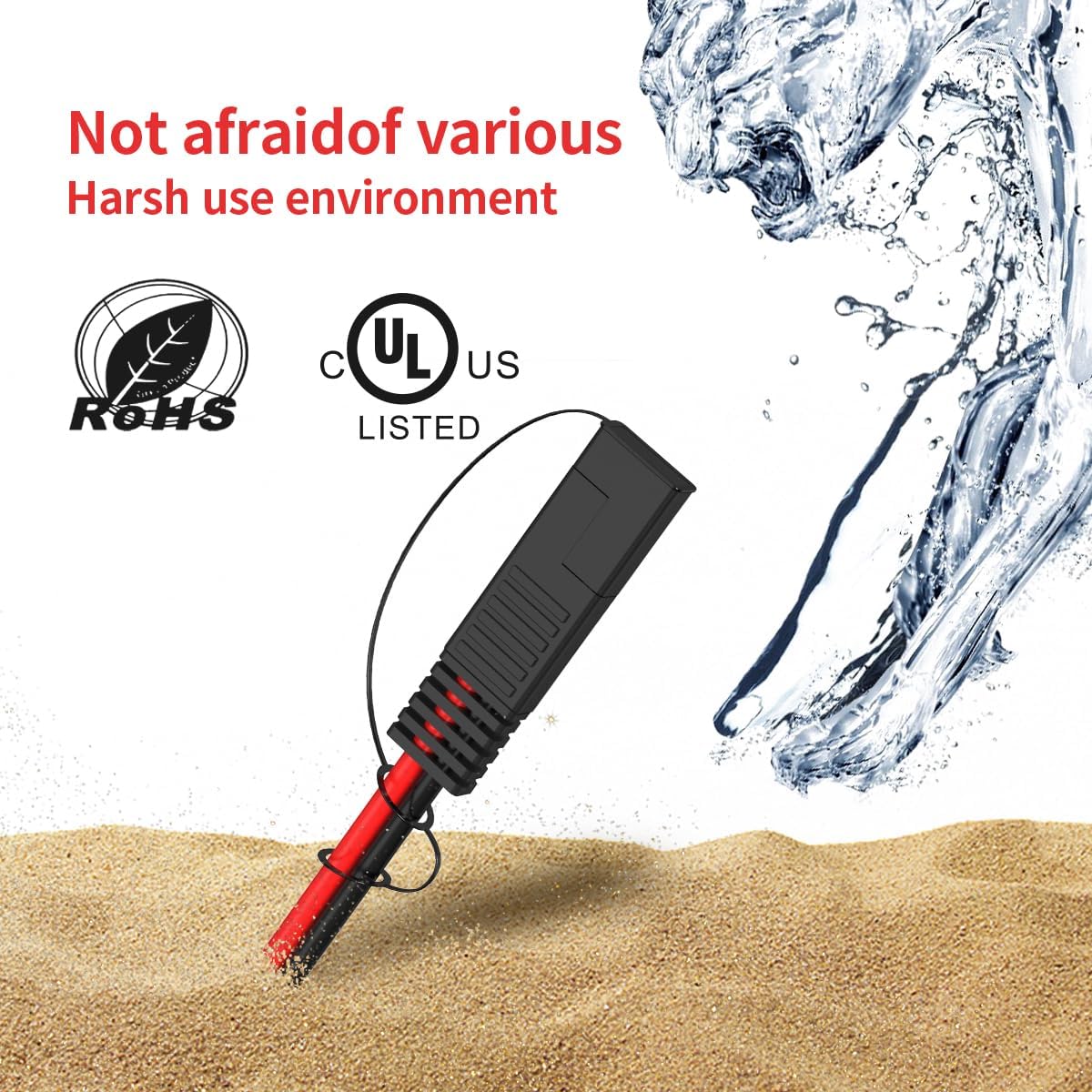ELFCULB waterproof SAE cover protecting connector from dust and moisture for longevity
