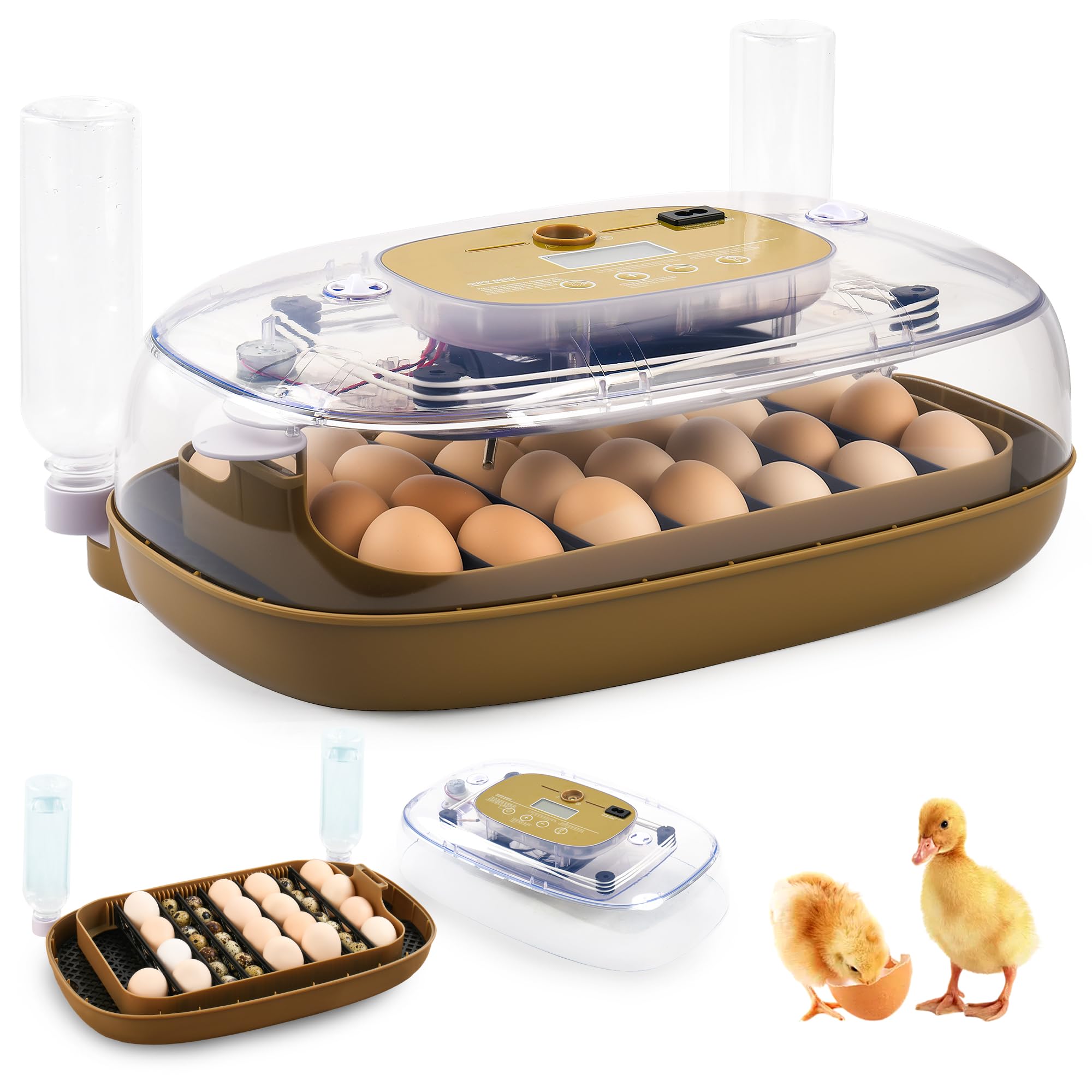 Elitevia front view showing incubator control panel and capacity benefits