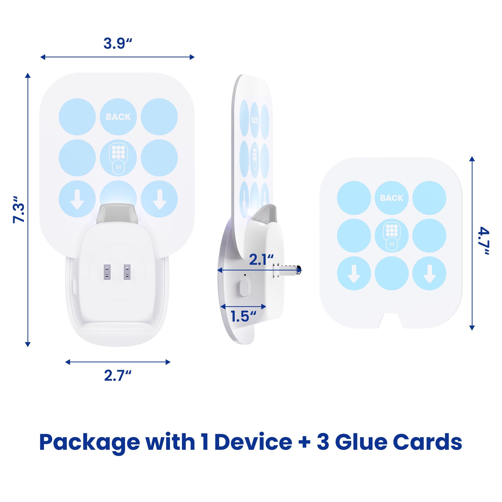 Emerson ITL7103 sticky card capturing moths and gnats showing effective trapping
