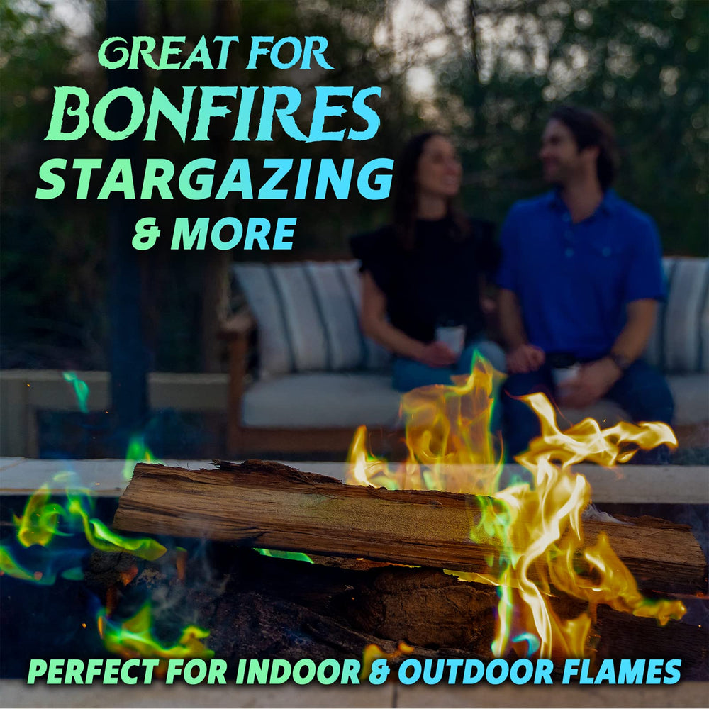 ENCHANTED FLAMES open multipack with neatly stacked ready-to-use pouches