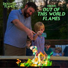 ENCHANTED FLAMES single packet close-up highlighting mess-free design