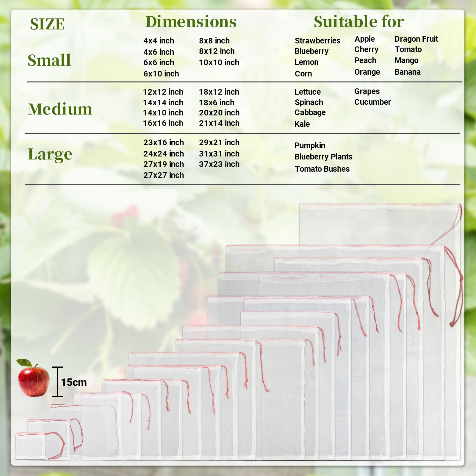 ENPOINT many bags on branches showing orchard coverage and pest prevention