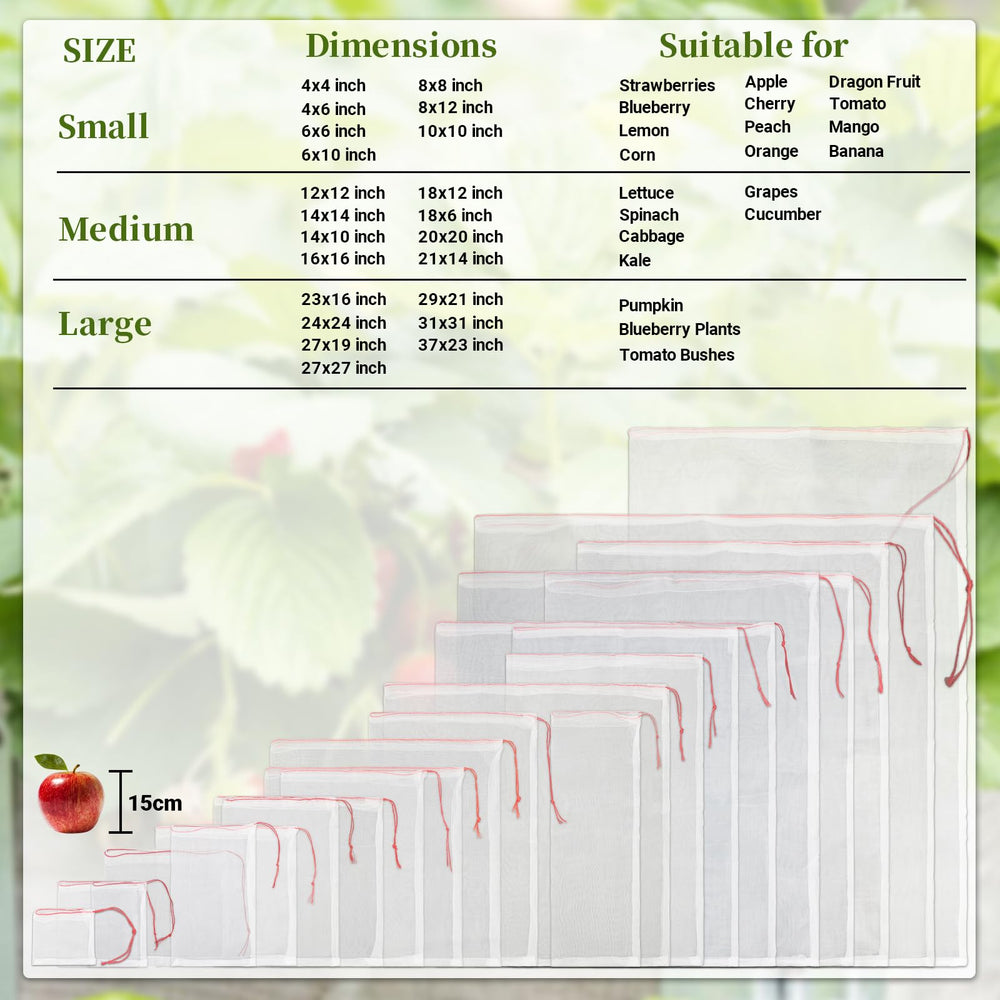 ENPOINT many bags on branches showing orchard coverage and pest prevention