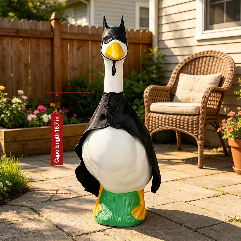 Enrichoice dressed goose in yard showing instant personality boost