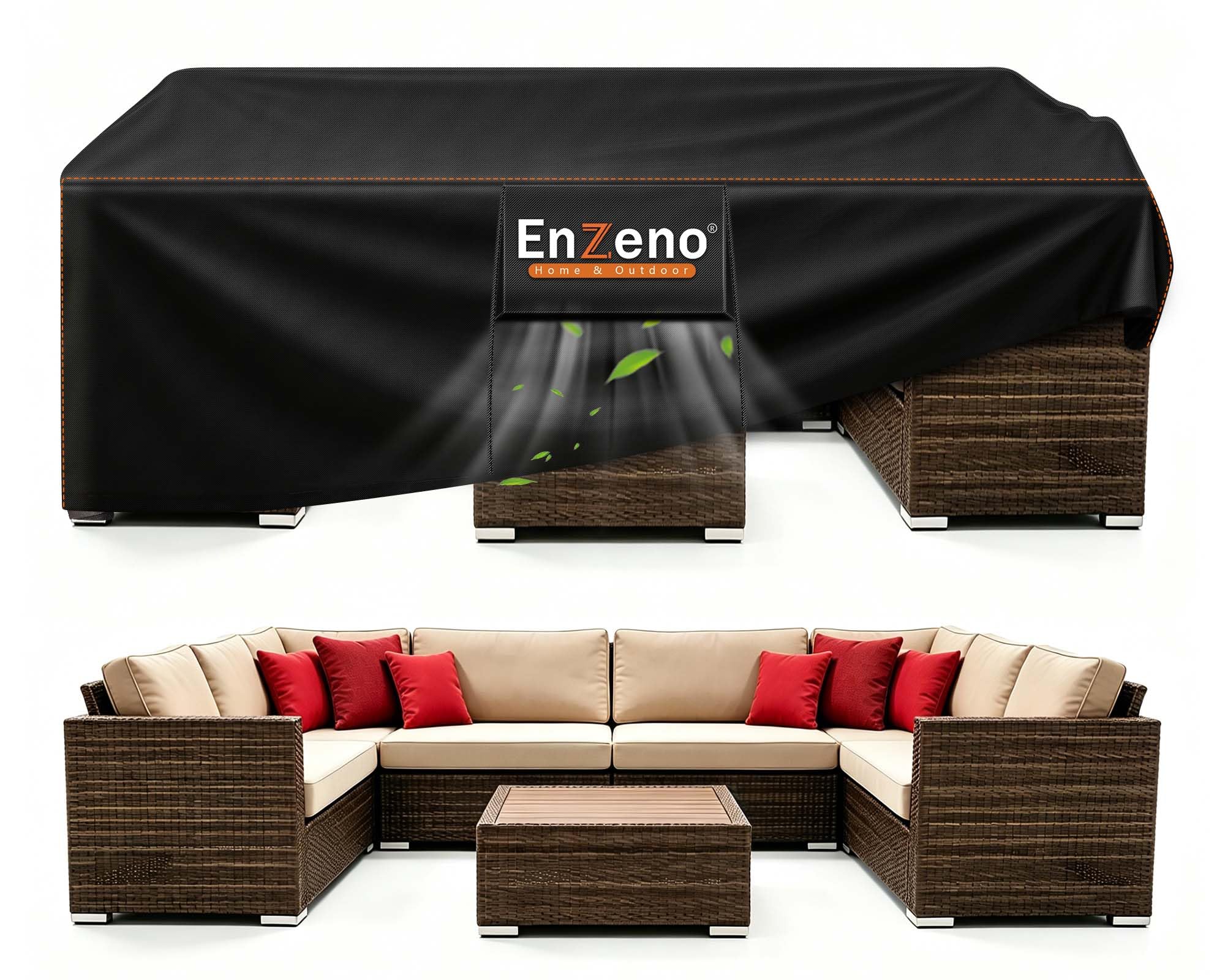Enzeno front view showing full cover and protective fit benefits