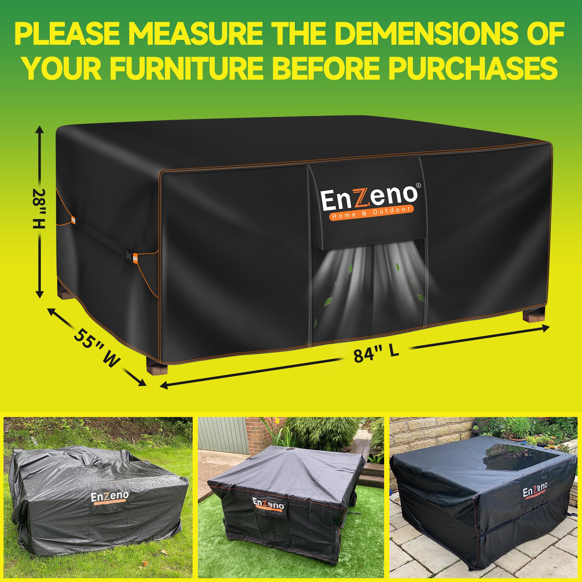 Enzeno covered patio set in outdoor lifestyle scene enhancing curb appeal