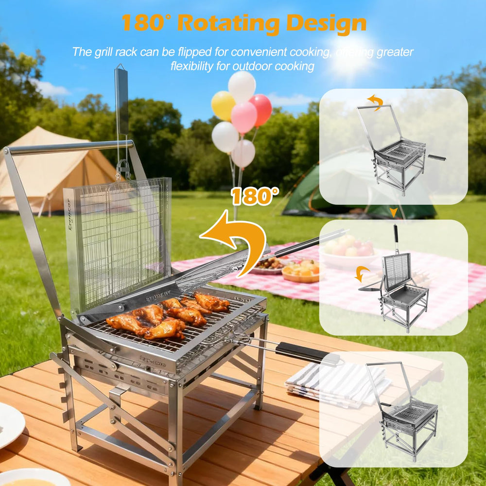 Ergocar close-up grill mesh illustrating sturdy cooking surface and sear quality