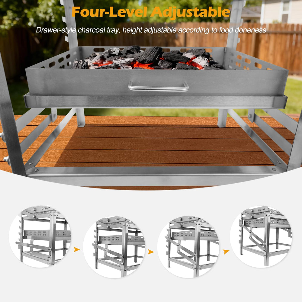 Ergocar in use at campsite showing convenient portable grilling solution