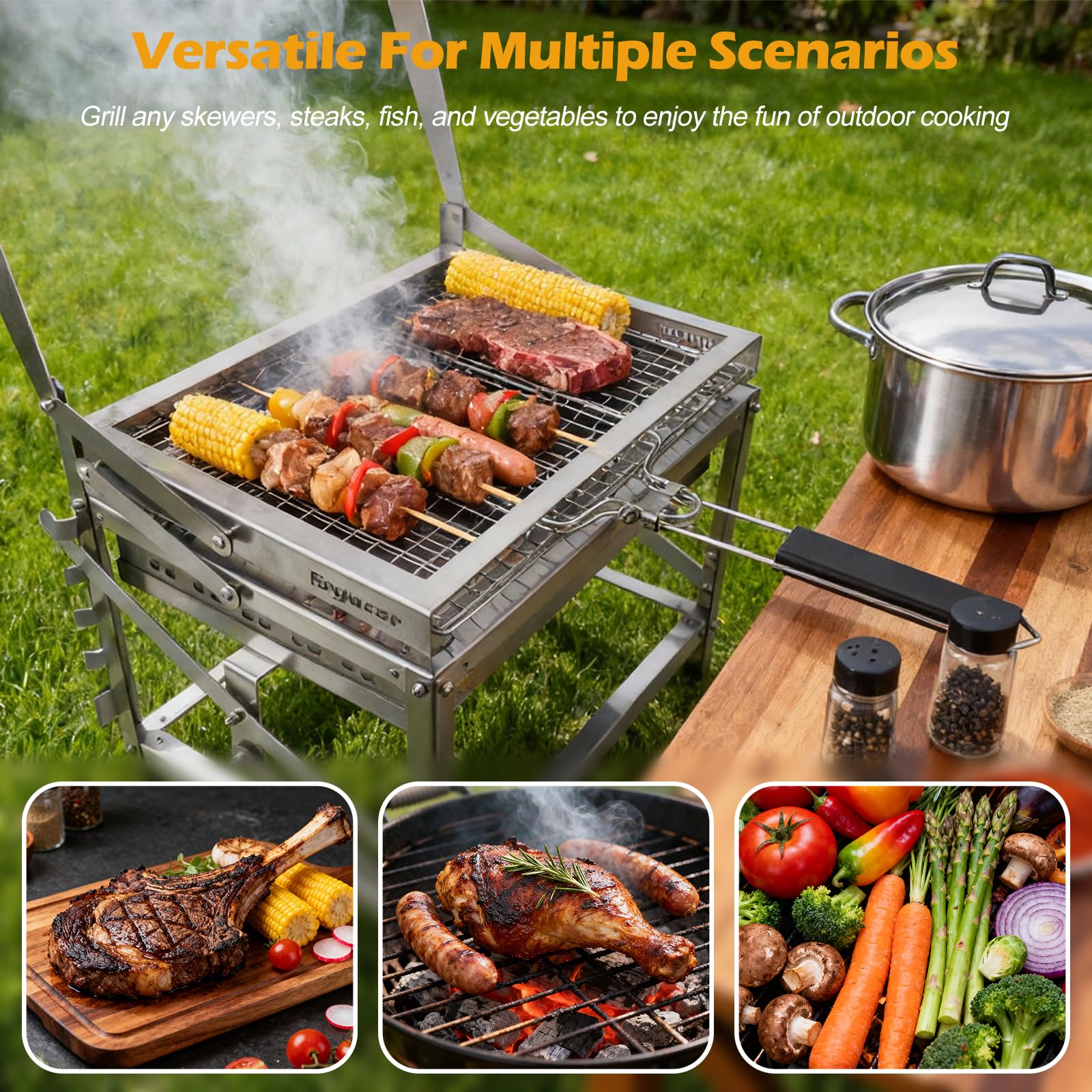 Ergocar size comparison next to backpack showing compact travel-friendly design