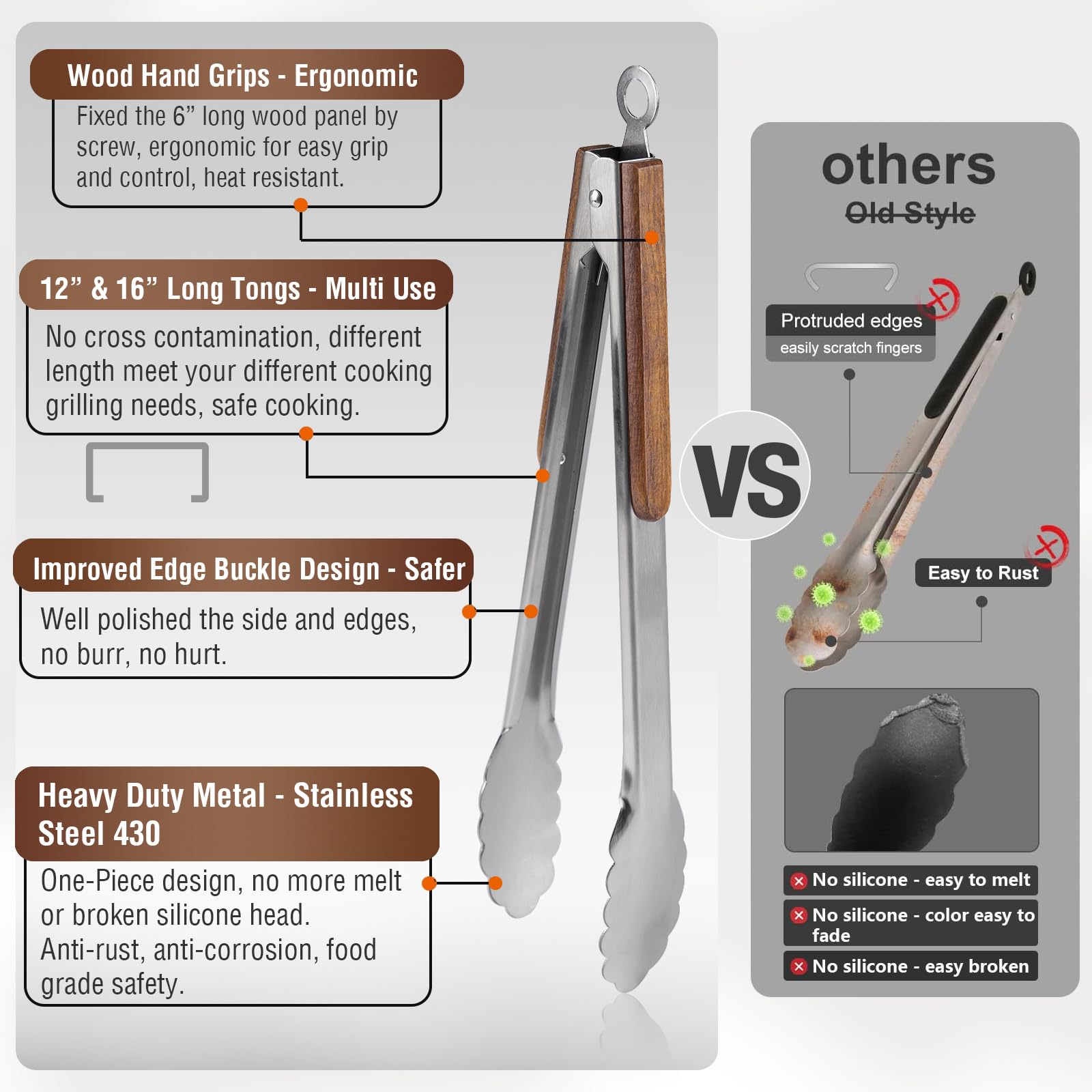 Esie Houzie wood handle close-up offering cool grip and comfort