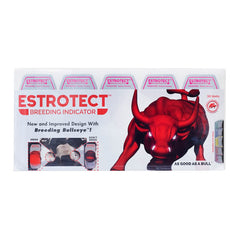 Estrotect fuchsia patch on cow tailhead showing clear mounting evidence