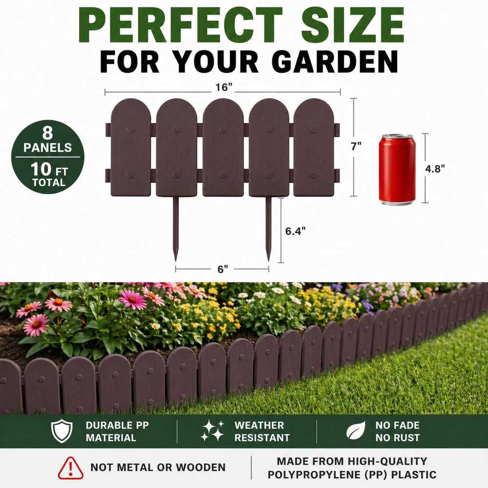 Evelyne panels linked in garden forming continuous decorative border for lawns