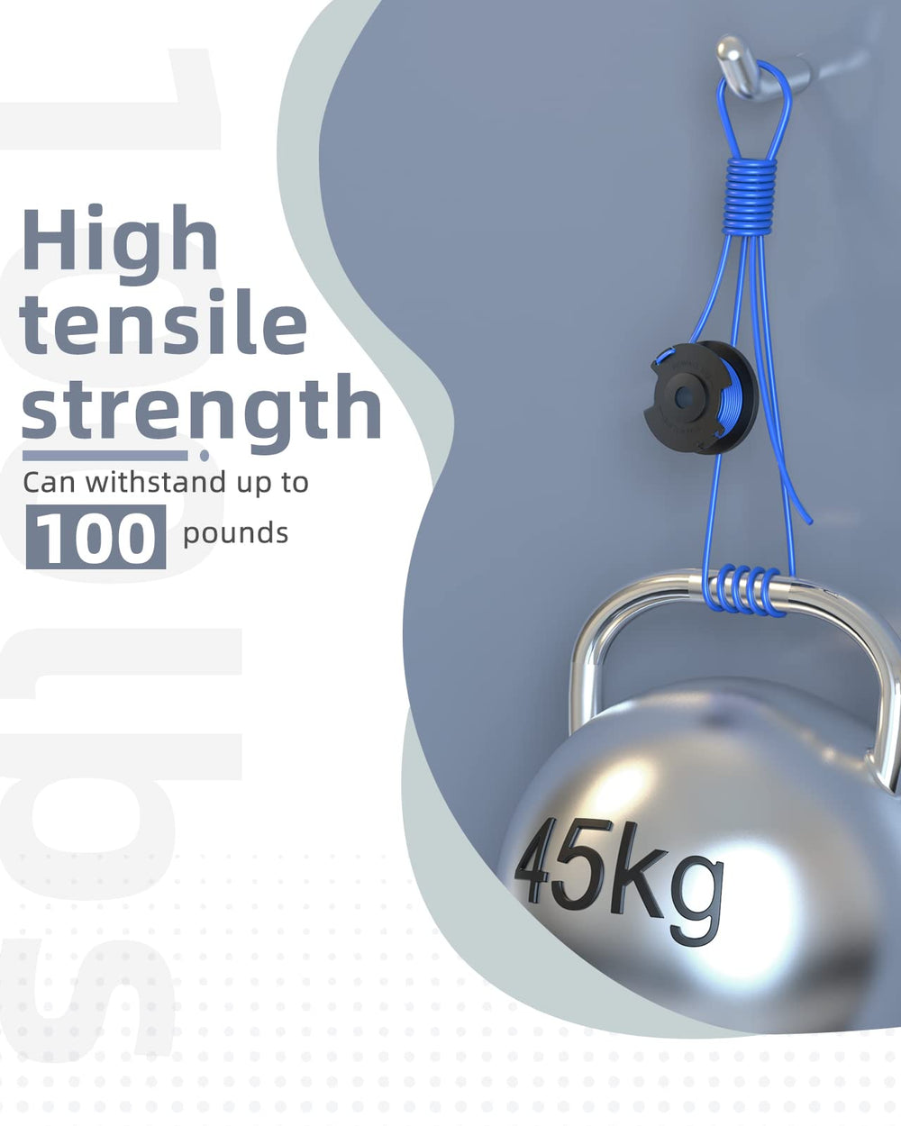 Eventronic spool beside hand for scale, convenient spare supply benefit
