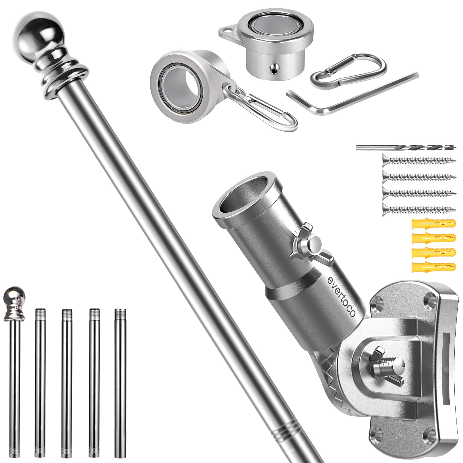 evertoco bracket close-up showing gear wheel and corrosion resistance benefit