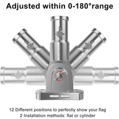 evertoco pole section detail highlighting thicker T304 steel for durability