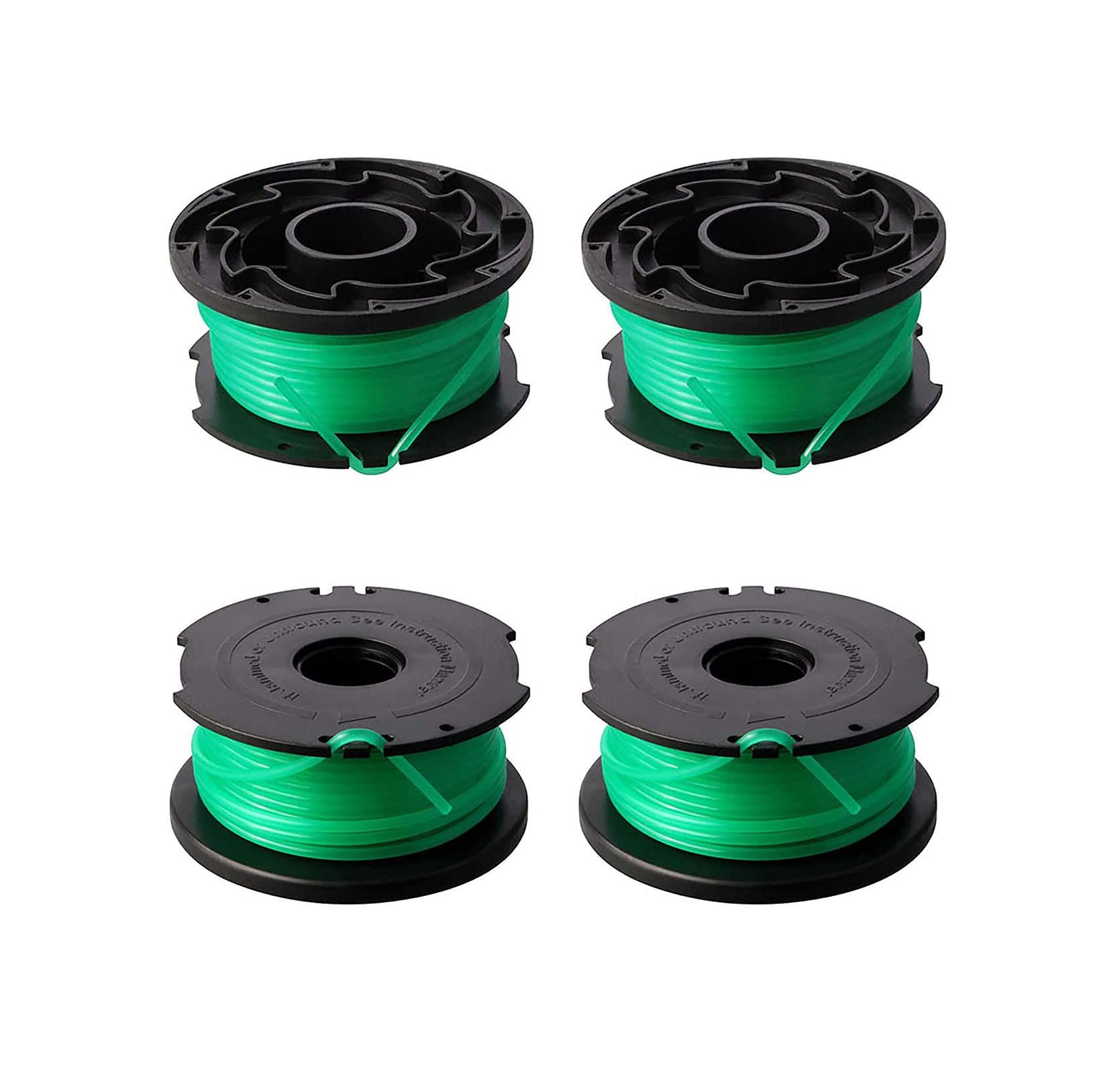 Eyoloty spool front view showing pre-wound line and hub for quick replacement