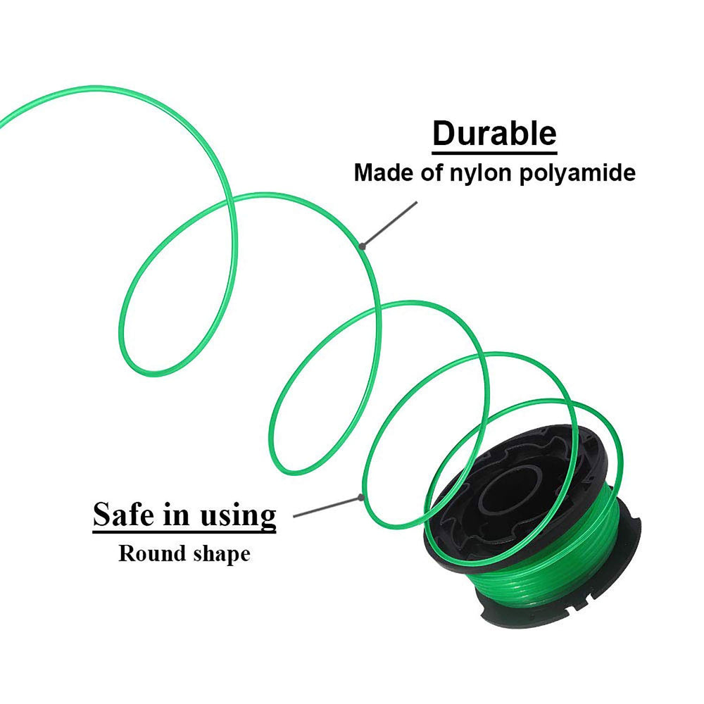 Eyoloty spool installed in trimmer head demonstrating easy tool-free swap