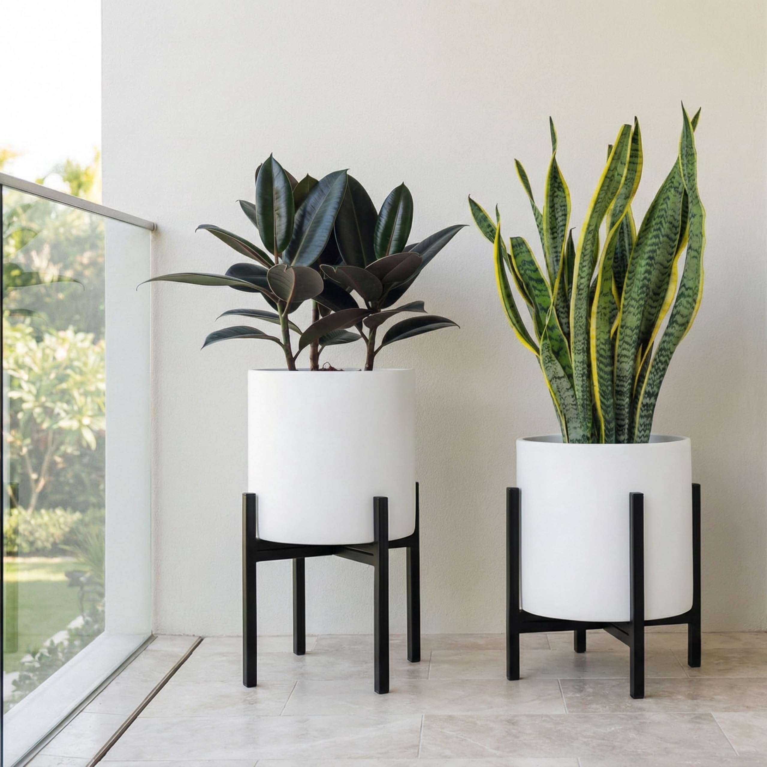 FaithLand side profile showing 14 7/8" height and slim aesthetic for modern interiors