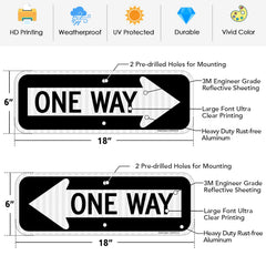 Faittoo front view right arrow sign displaying bold contrast for easy reading
